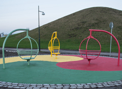 Rotating chair ZICKI at the municipal public swimming pool at Hyllie Malmö City (Malmö City Council, Sweden)