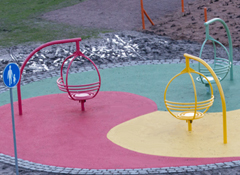 ARTOTEC Rotating chair ZICKI at the municipal public swimming pool at Hyllie Malmö City (Malmö City Council, Sweden)