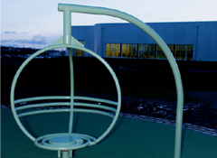 ARTOTEC Rotating chair ZICKI at the municipal public swimming pool at Hyllie Malmö City (Malmö City Council, Sweden)